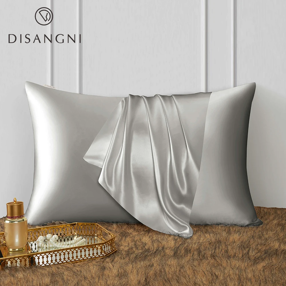 DISANGNI 22 Mummi 100% Dâu Tằm Tơ Lụa Áo Gối, Cho Mái Tóc Và Làn Da, 2 Mặt Lụa Kiểu Khóa Kéo, 1 Máy Tính