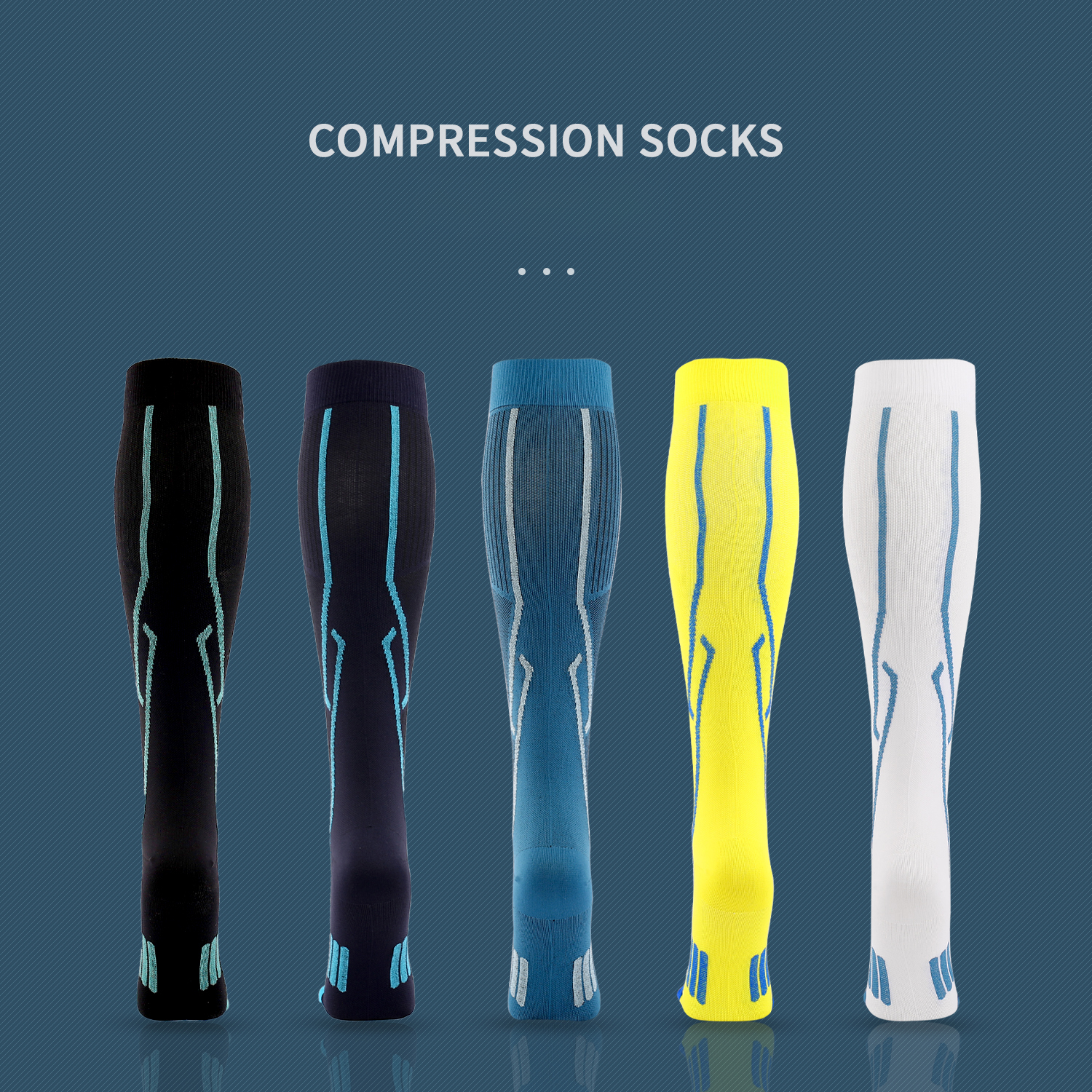 Crossfit Hombre calcetines de patinaje al aire libre calcetines de ciclismo calcetines deportivos para Diabetes calcetines de compresión para Hombre venas varicosas termookken
