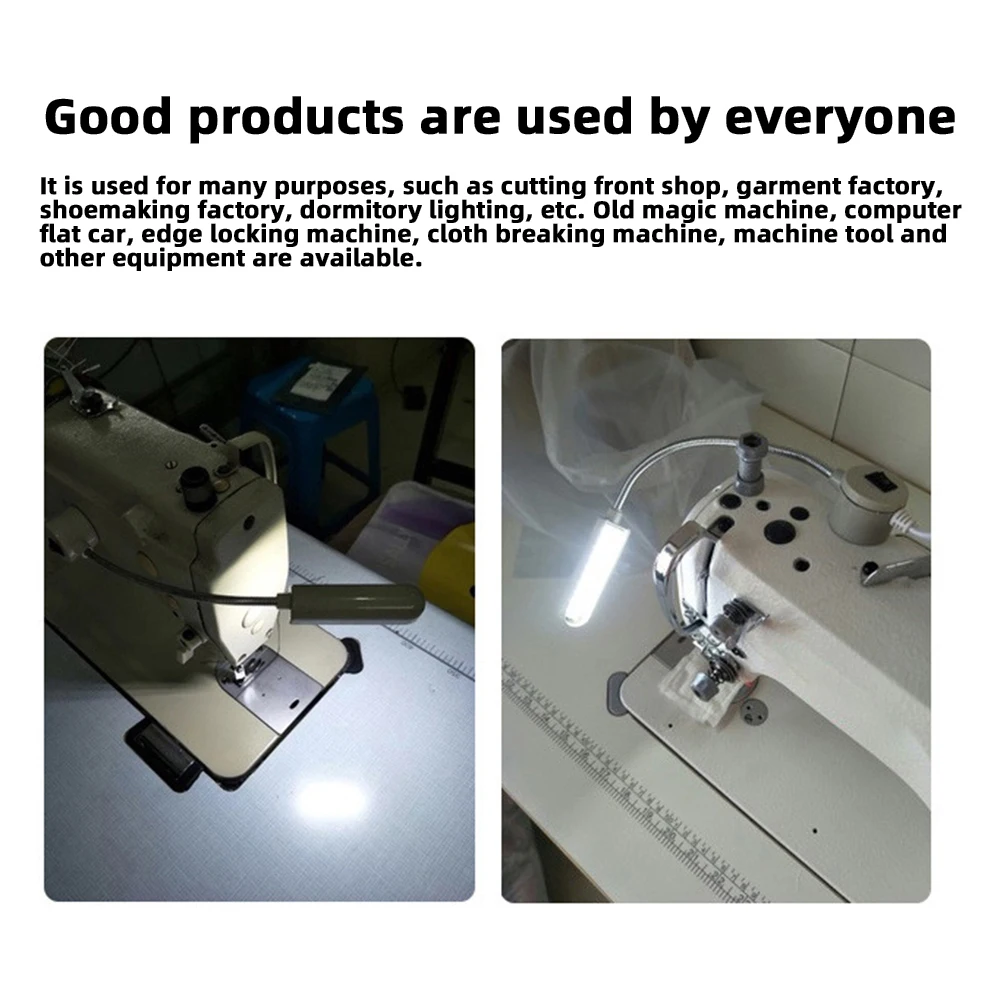 30 LED จักรเย็บผ้าโคมไฟมัลติฟังก์ชั่นโคมไฟทํางานแบบยืดหยุ่นพร้อมแม่เหล็กไฟอุตสาหกรรมสําหรับเครื่องกลึงเจาะเครื่องกด