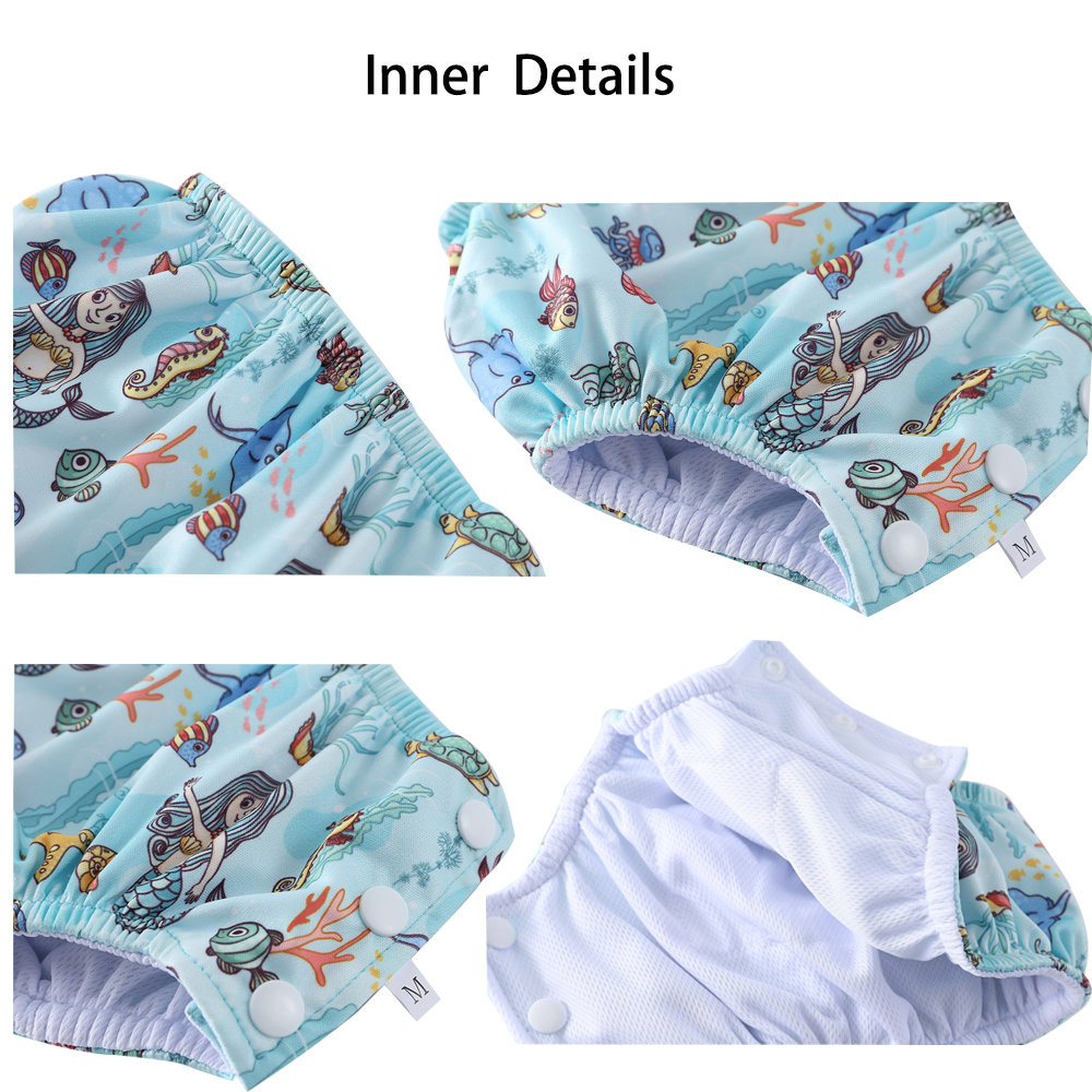 Babyland Baby wiederverwendbare 1PC Schwimmwindeln Jungen oder Mädchen Cartoon Bademode Kinder verstellbare Sommer Schwimmen Windelhosen