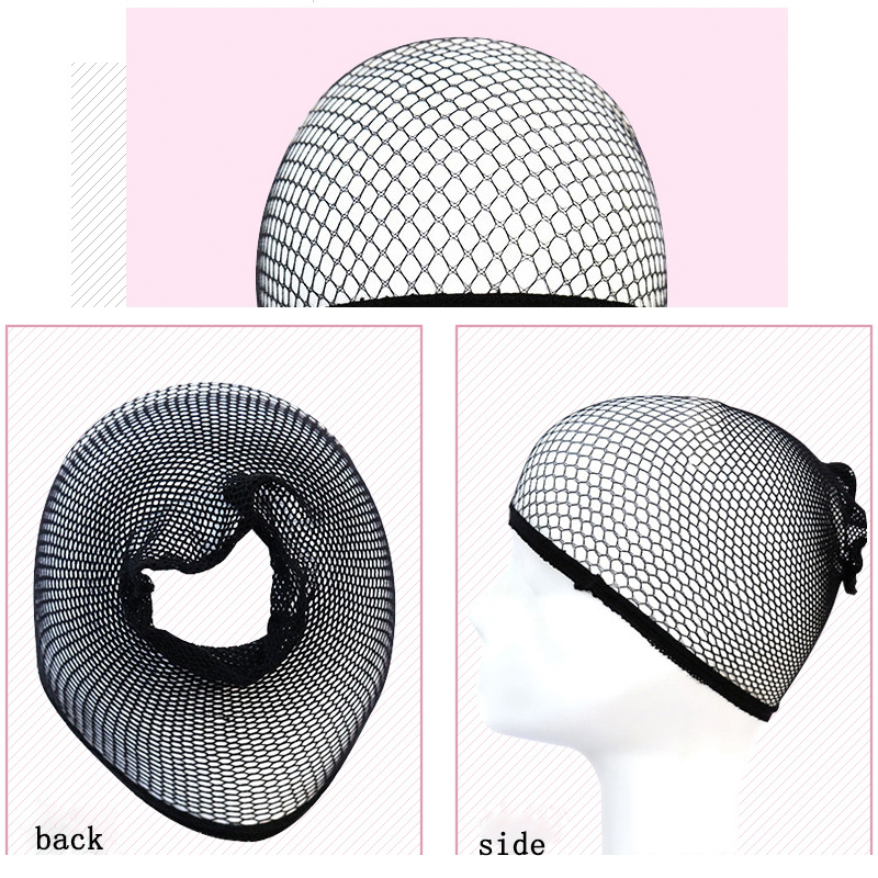 ขายส่งสีดํา Snood ไนลอน Hairnet วัสดุสําหรับวิกผมทํายืด Elastics ตาข่ายหมวกสําหรับวิกผมผู้หญิงอุปกรณ์เสริม