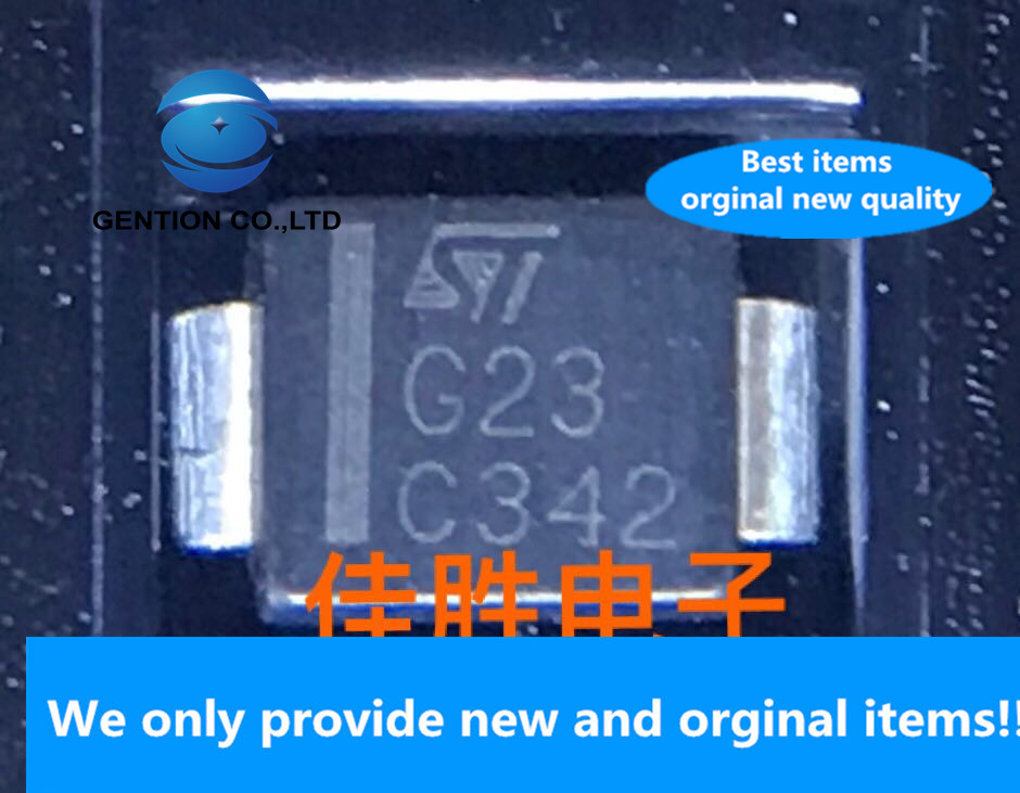 30PCS 100% New original STPS2L25U silver plated pin 2A30v low voltage drop Schottky diode silk screen G23