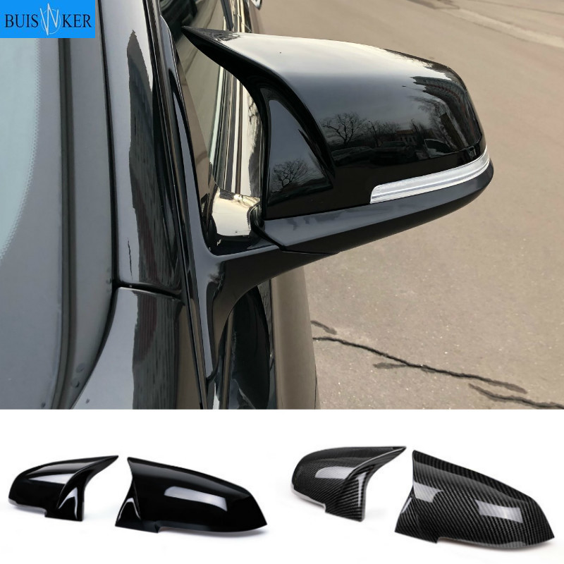 BMW 1 2 3 4 シリーズ F20 F30 F31 F32 F36 2012-UP 320i 328i 330d 335i M3 M4 ルック交換スタイルカーボンファイバーミラーカバー