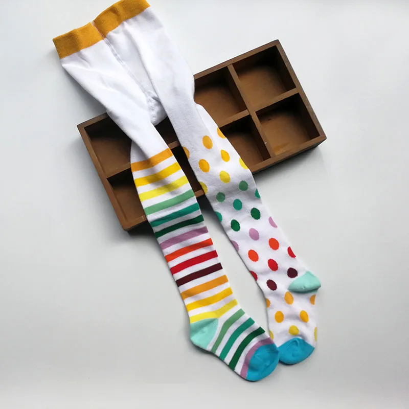1 Uds. Medias a rayas para primavera y otoño para niños de 2 a 12 años pantimedias para niñas de punto de algodón medias para niños medias bonitas para bebés