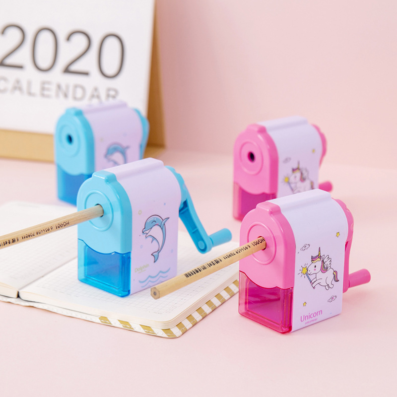 Lytwtw น่ารักยูนิคอร์น Dolphin Mechanical Sharpener สําหรับดินสอโรงเรียนอุปกรณ์สํานักงานเครื่องเขียน Back To School