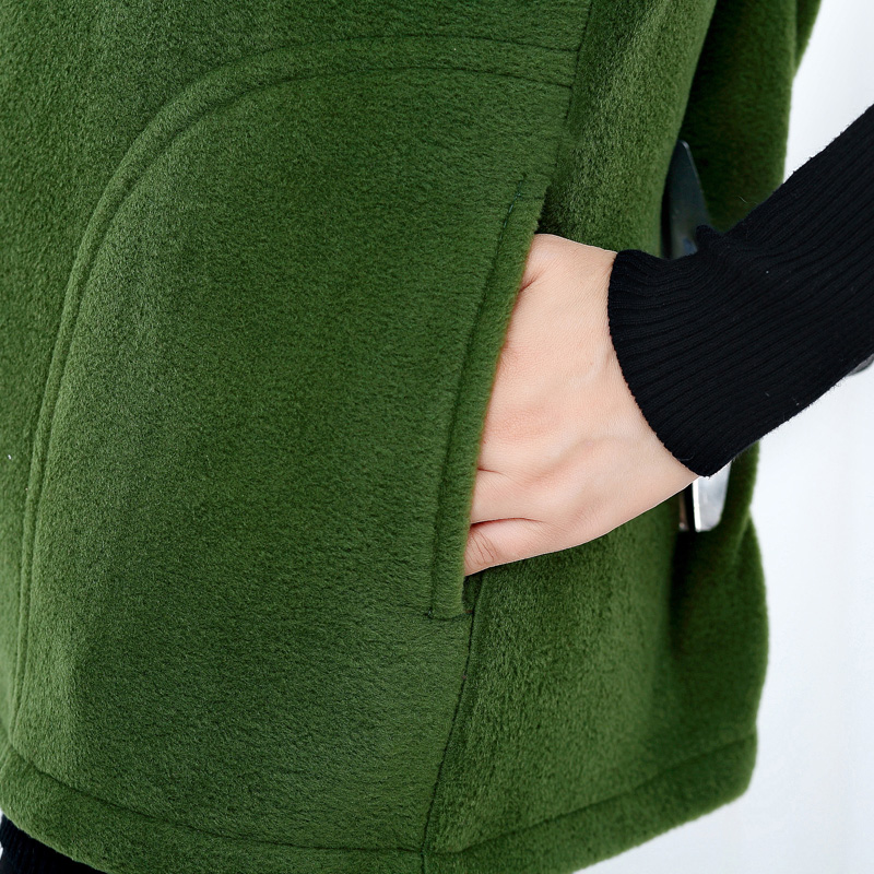 2022 Mới Thu Đông Nữ Áo Vest Len Lớn Bộ Áo Dây Kéo Thời Trang Nữ Giải Trí Gilet