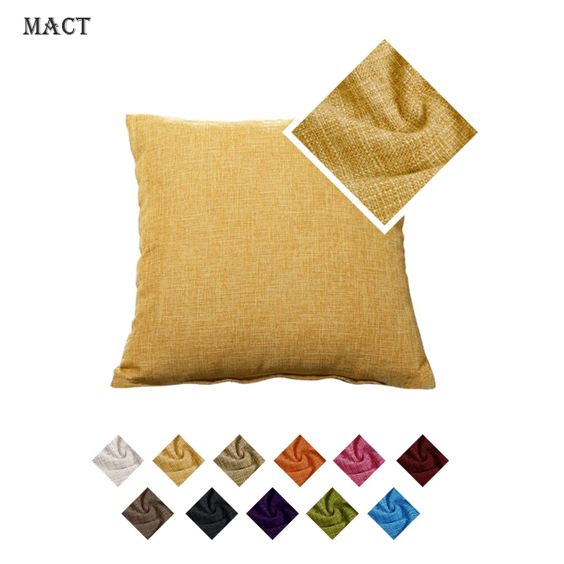 MACT Giả Vải Lanh Ném Gối Trang Trí Nhà Áo Gối Cho Ghế Sofa Cafe Hiện Đại Đồng Màu Gối Bọc Vỏ Gối Vuông
