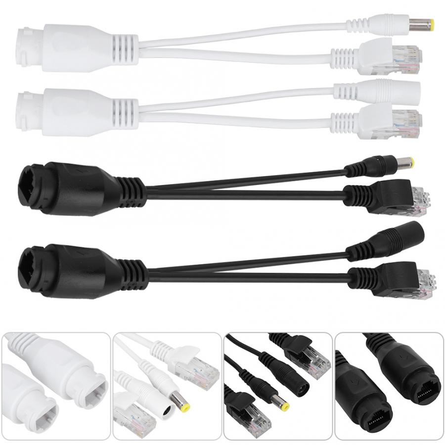 Poder passivo sobre cabo adaptador Ethernet, impermeável ao ar livre POE Splitter, RJ45 Injector, 12-48V, Câmera IP