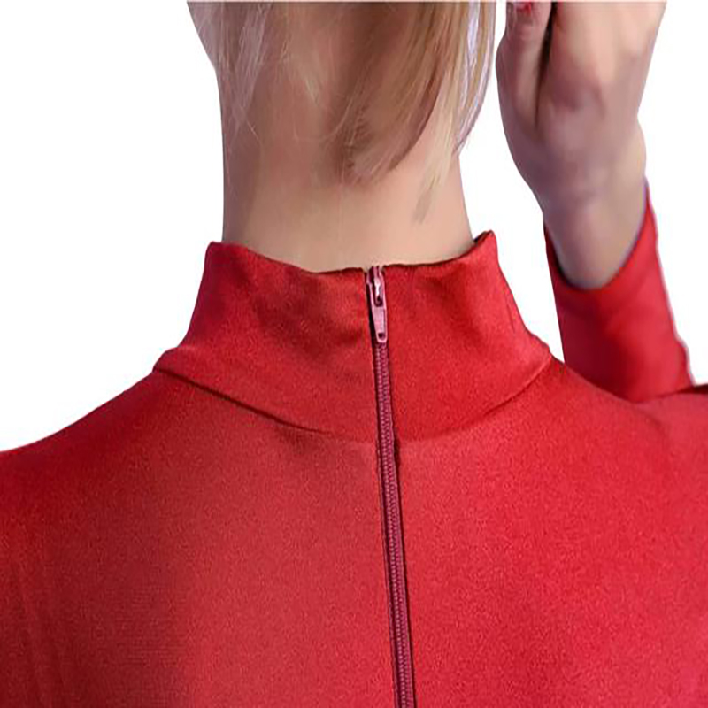 Speerise Ganzanzug für Erwachsene und Damen, Stehkragen, Reißverschluss, einteilig, Ganzkörper-Trikot, langärmelig, Ballett-Tanzkleidung