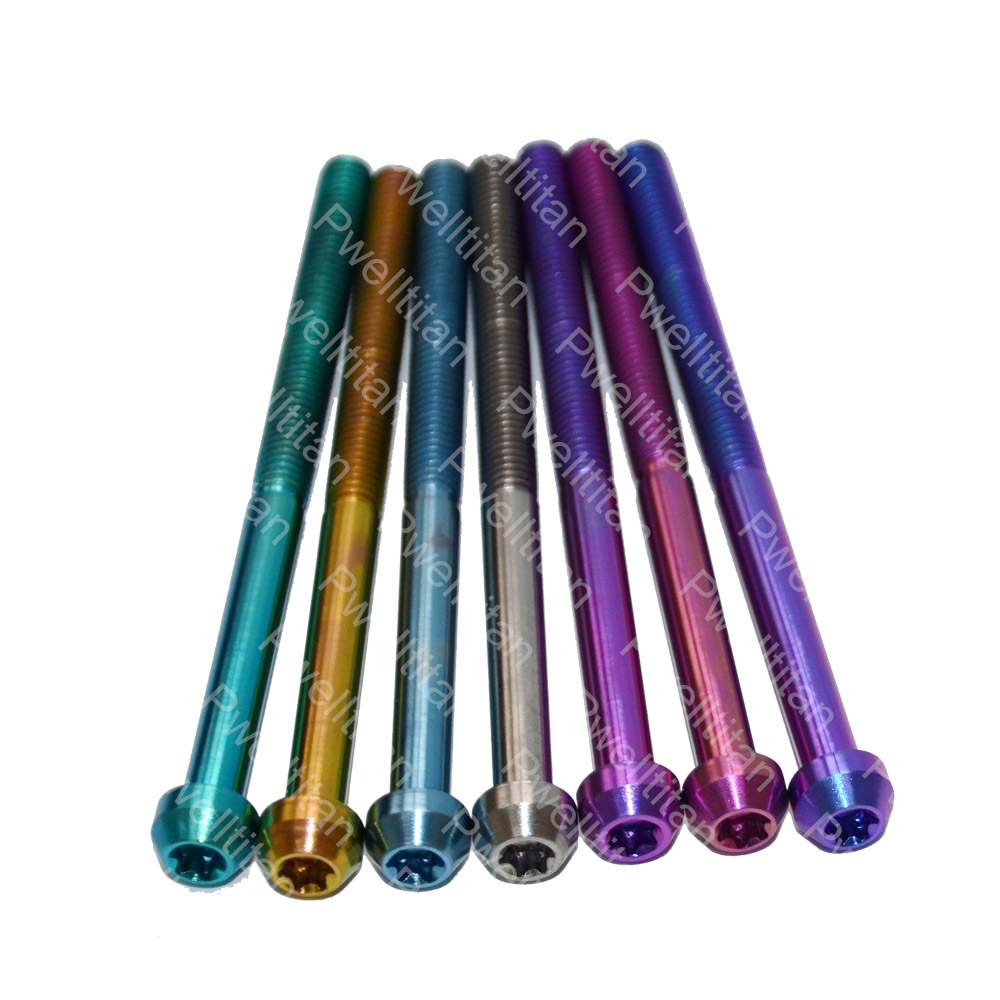 6 Buah Baut Titanium M6 X 90Mm Ti Sekrup Grade5 untuk Balap Motor Tombol Penyadapan Kepala Heksagonal Hex