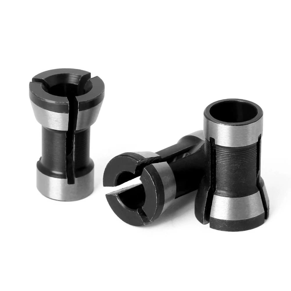 1 Set 3 Collets 6.35Mm 8Mm 6Mm Collet Chuck Khắc Cắt Tỉa Máy Điện Phay Router dao Cắt Phụ Kiện