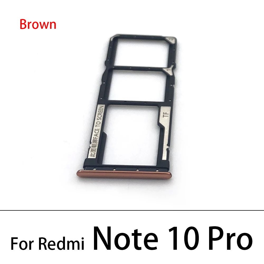 Năm 100% Ban Đầu Mới SIM Thẻ Chip Khe Cắm Ngăn Kéo Thẻ SD Khay Đựng Adapter Dành Cho Xiaomi Redmi Note 10 Pro/lưu Ý 11 4G + Tặng Pin Dụng Cụ