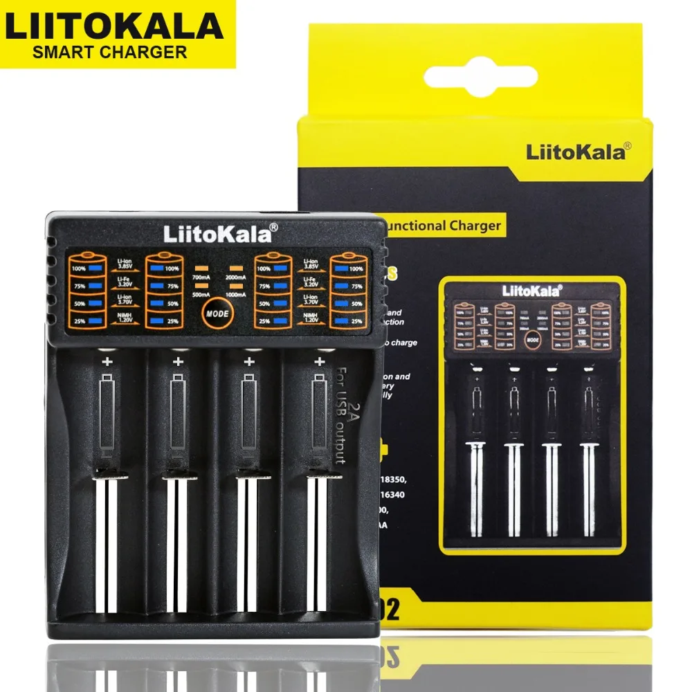 Liitokala Lii-202 Lii-402 1,2 V 3,7 V 3,2 V 3,85 V 18650 18350 26650 18490 AA AAA 14500 21700 Lithium Ni-MH Batterie Smart Ladegerät