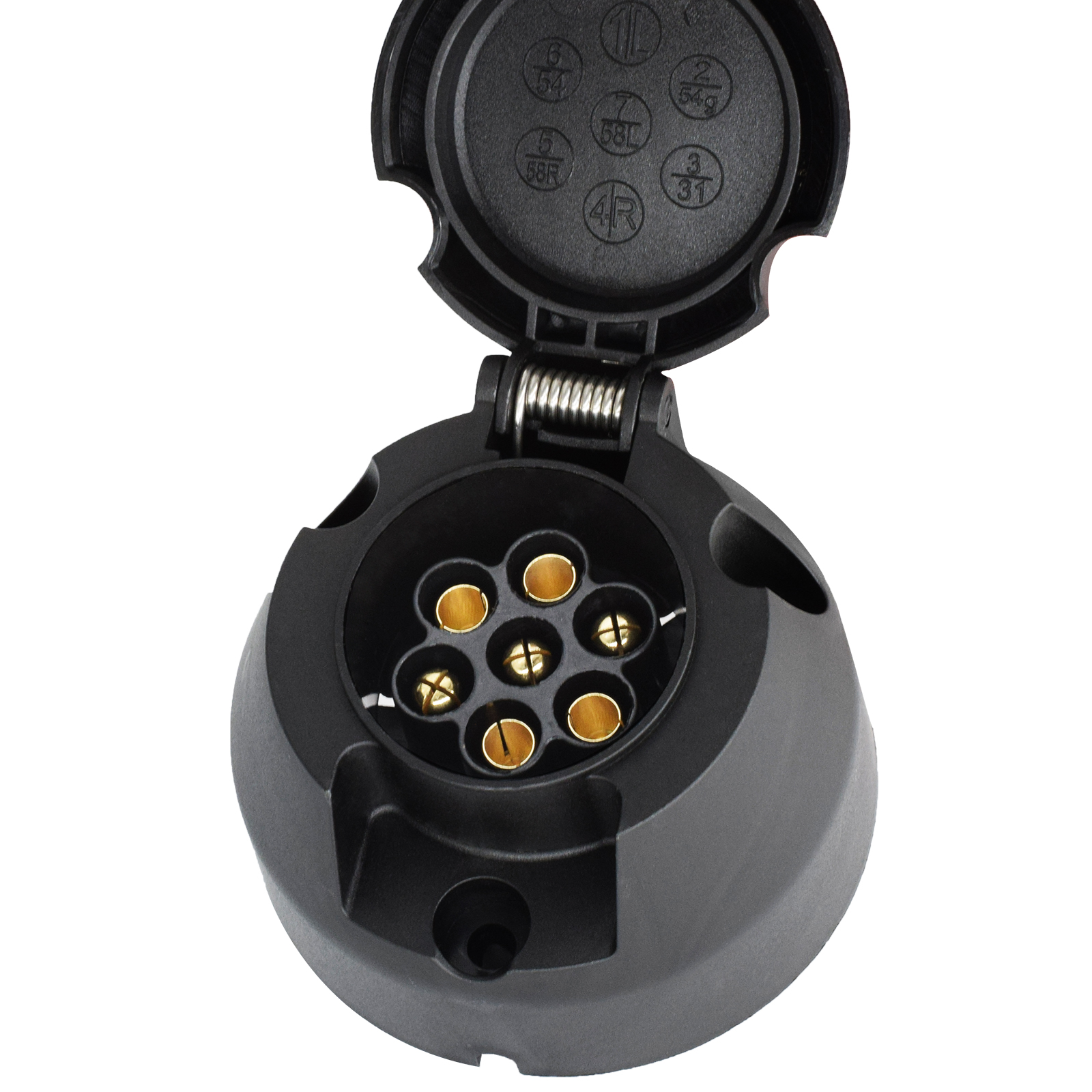 7 ピン 12V トレーラー配線ソケットトウバー牽引コンバータキャラバントラック用耐久性のあるプラグソケットアダプタプロテクター接続