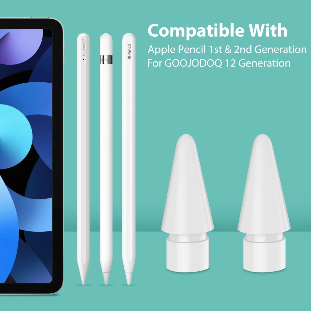 para Apple Pencil Punta de punta para Apple Pencil 2 1 para Apple Nib iPad Punta de lápiz óptico, suficiente para 4 años de uso