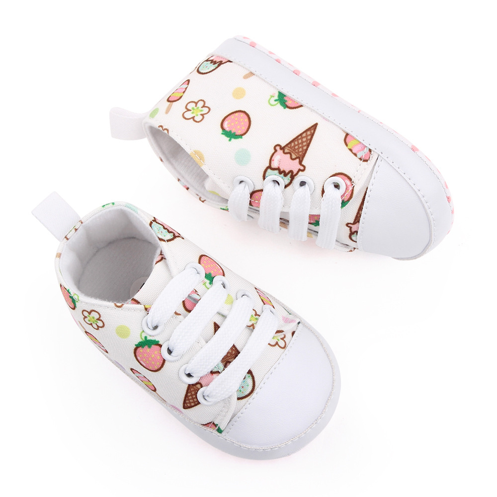 1 Pairs Lytwtw der Frühling Herbst Niedlichen Cartoon Erdbeere Eis Schnurrbart Sport Baby Kleinkind Schuhe Weiche Sohle Baby Erste wanderer