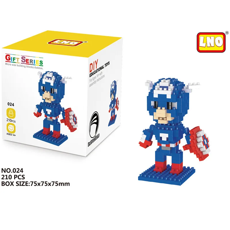 Disney Khối Xây Dựng Avengers Micro Kim Cương Các Hạt Nhỏ Lắp Ráp Xây Dựng Khối Sắt Người Nhện Đồ Chơi Tự Làm Các Khối Xây Dựng