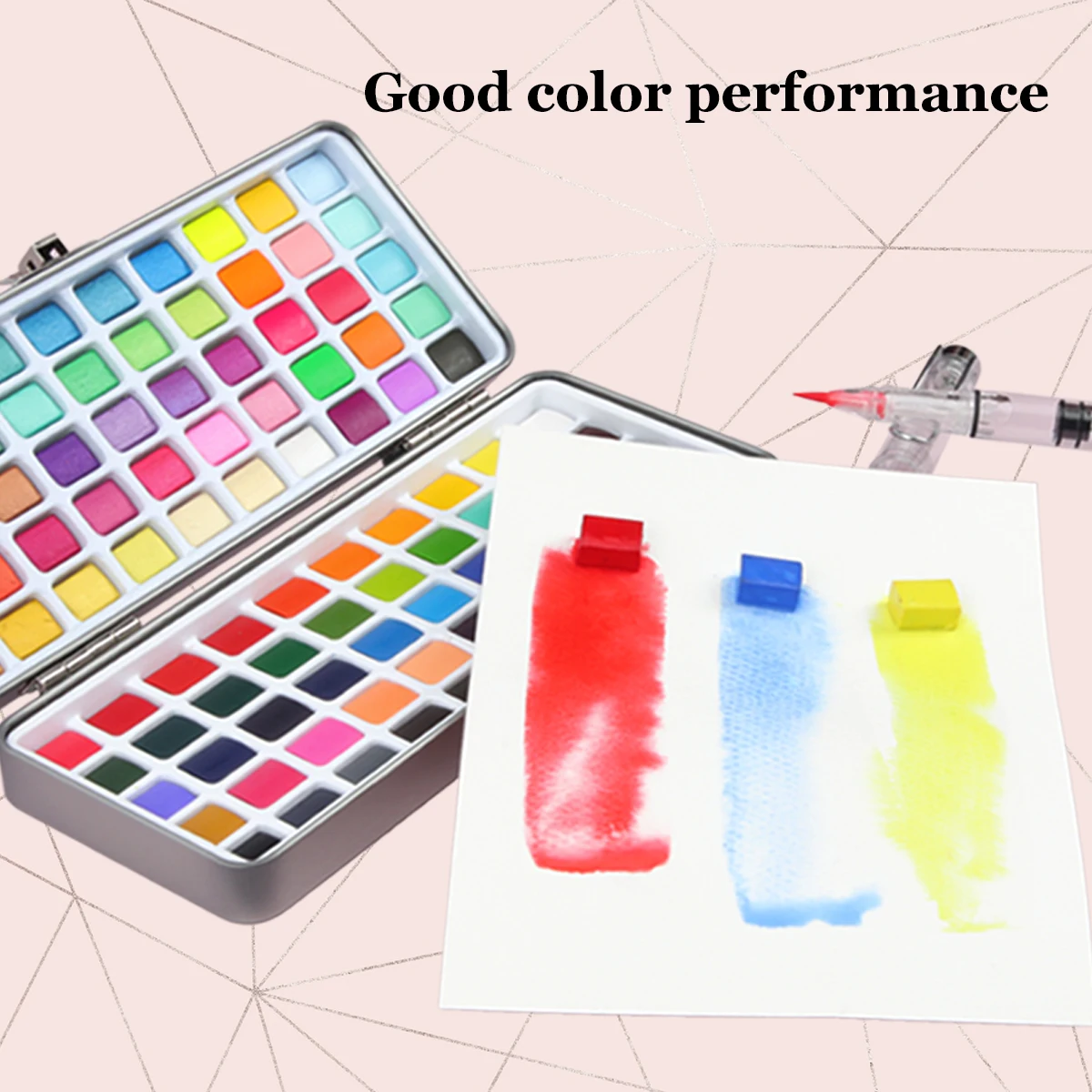 Seamiart 50/72/90/100 Set di colori ad acquerello solido di colore Pigmenti per acquerello con glitter Neone di base per il disegno di materiali di pittura artistica