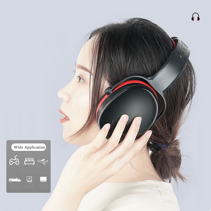 คุณภาพสูงป้องกันเสียงรบกวนปรับหัว Earmuff SNR-35dB ป้องกันหูสําหรับทํางานศึกษายิงงานไม้ป้องกันการได้ยิน