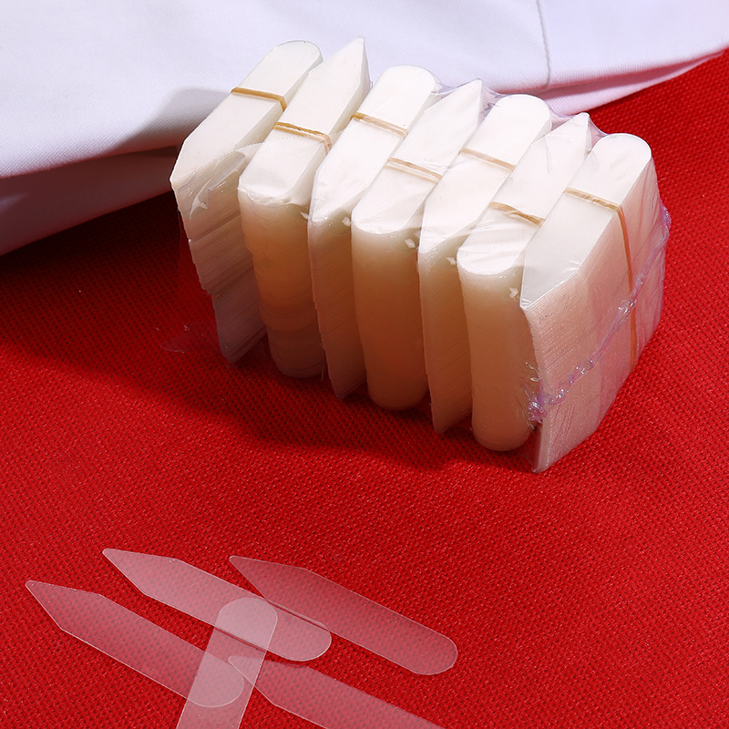 300Pcs พลาสติกปลอกคอปลอกคอกระดูกชุดสำหรับชุดชายของขวัญพลาสติกปลอกคอ55X10มม.