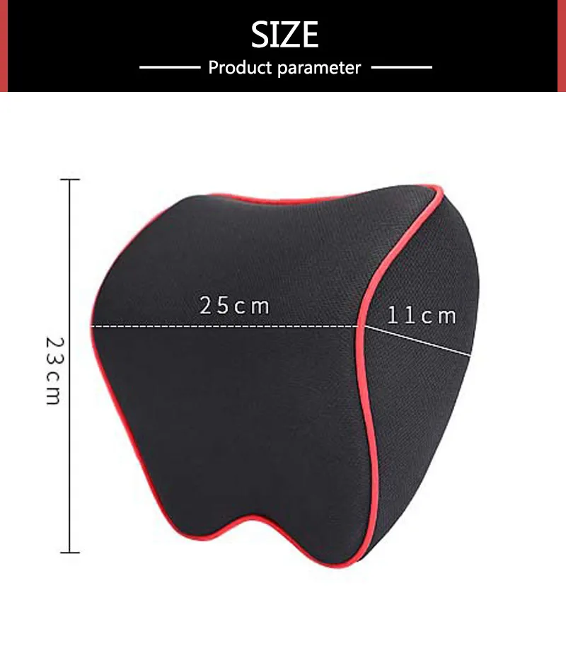 Almohada para reposacabezas de cuello de coche, accesorios para coche, cojín, soporte para cabeza de asiento de coche, Protector de cuello, asiento de automóvil, descanso del cuello, memoria de algodón