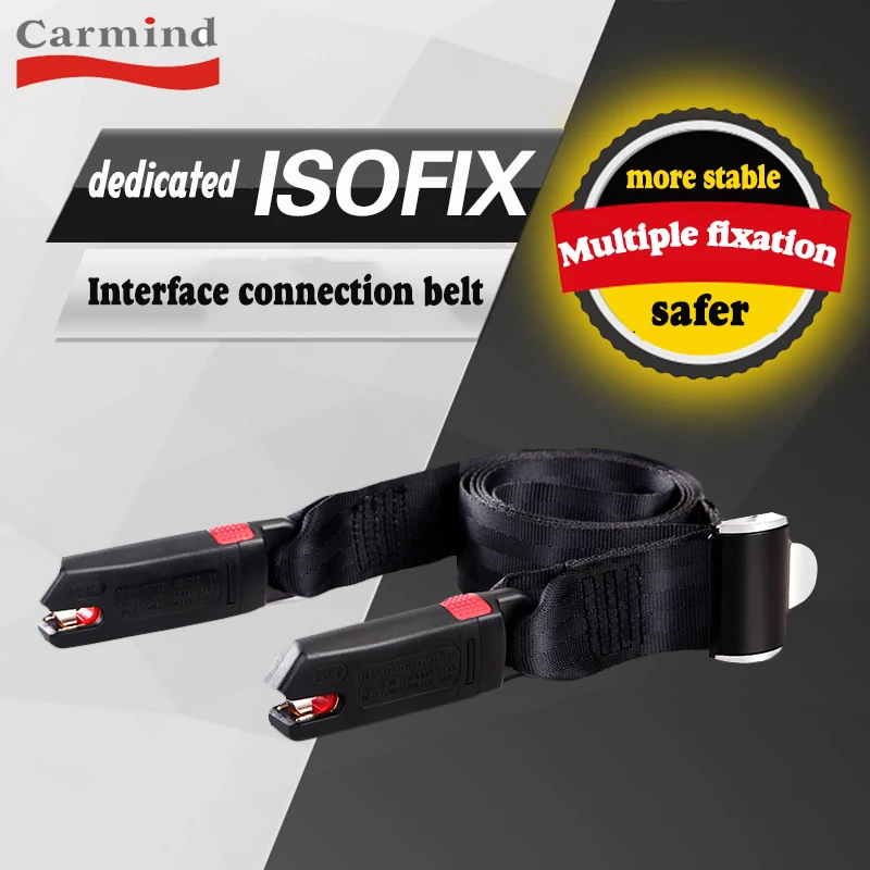 Isofix correa de conexión carmind asiento de coche para niños, pestillo universal, fijación de punto de anclaje inferior