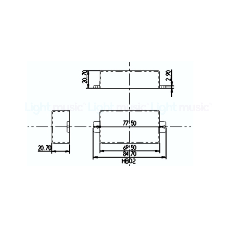 Carcasa de pastilla Humbucker sellada de plástico mate para piezas de guitarra eléctrica cubierta Humbucker sellada
