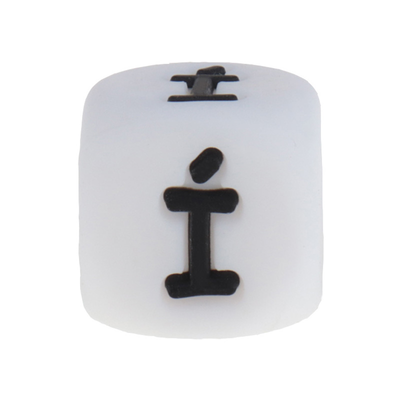 20 piezas de cuentas de silicona para bebés, letras de silicona del alfabeto francés, artículos para bebés sin BPA, cuentas para masticar para dentición, collar de 12mm