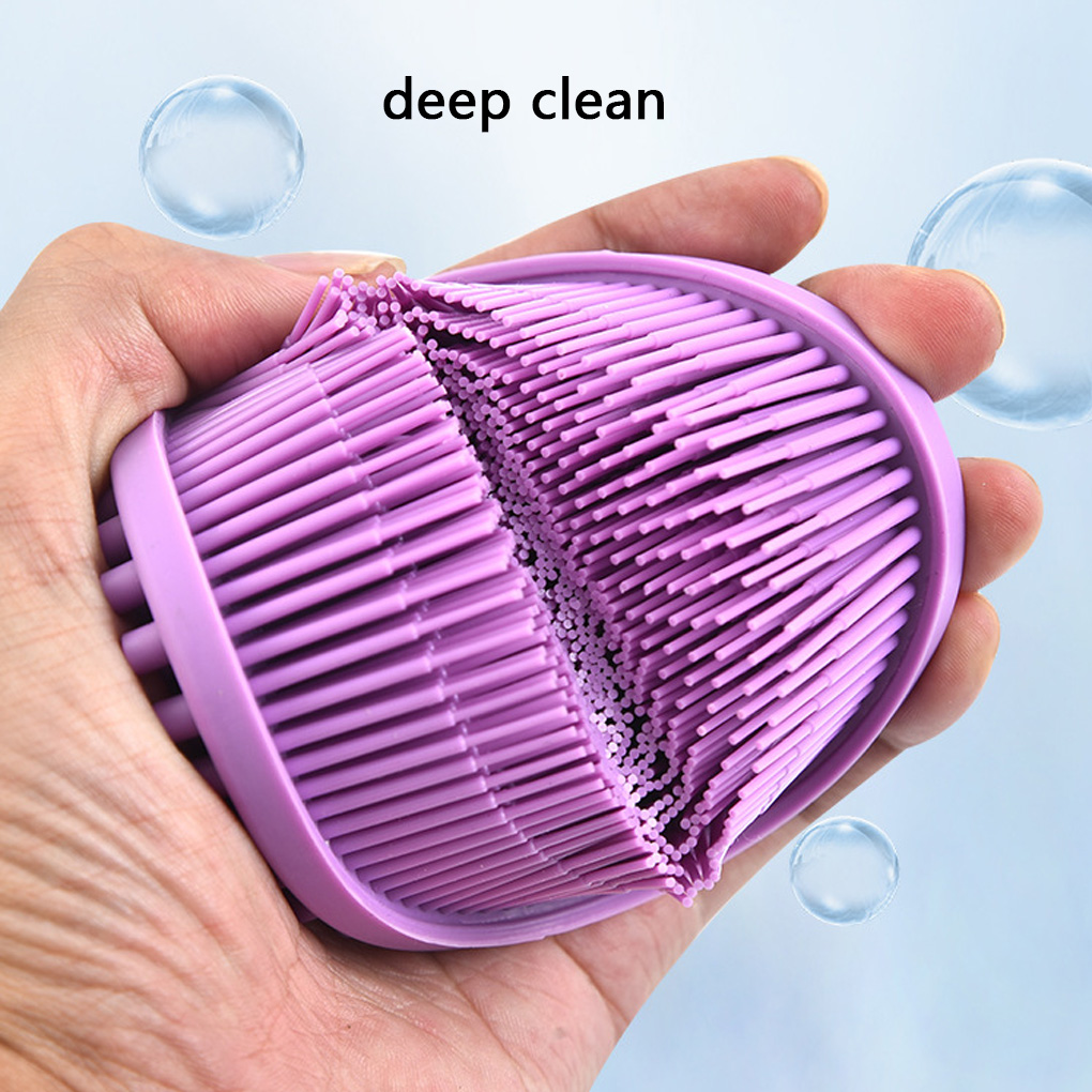 Cepillo corporal de silicona suave para baño, ducha, exfoliante para la piel, apto para baño de bebé, champú, cepillo de masaje Facial, suministros, envío directo
