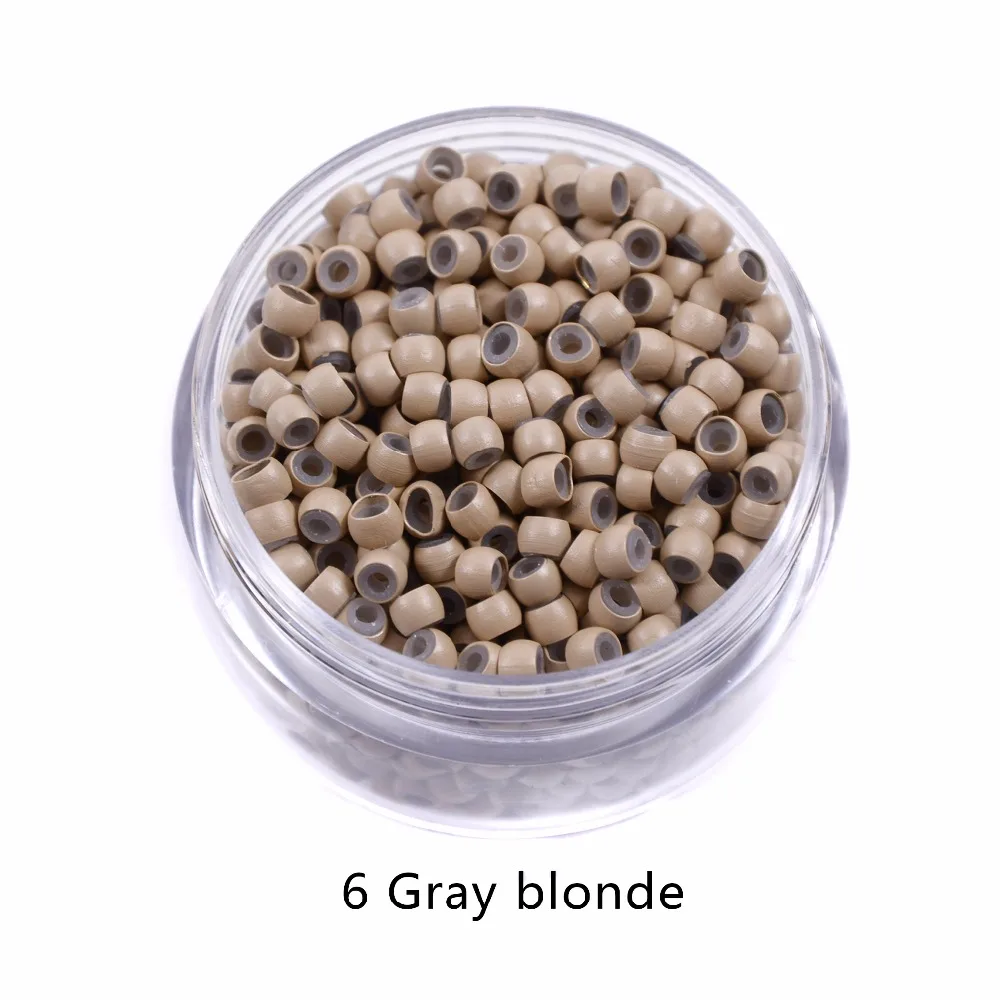 Bộ 200/500 Viên 3.0Mm Silicon Nano Nhẫn Nano Nhẫn Đồng Với Ốp Lót Tóc Hạt Tóc nhẫn Tóc Dụng Cụ