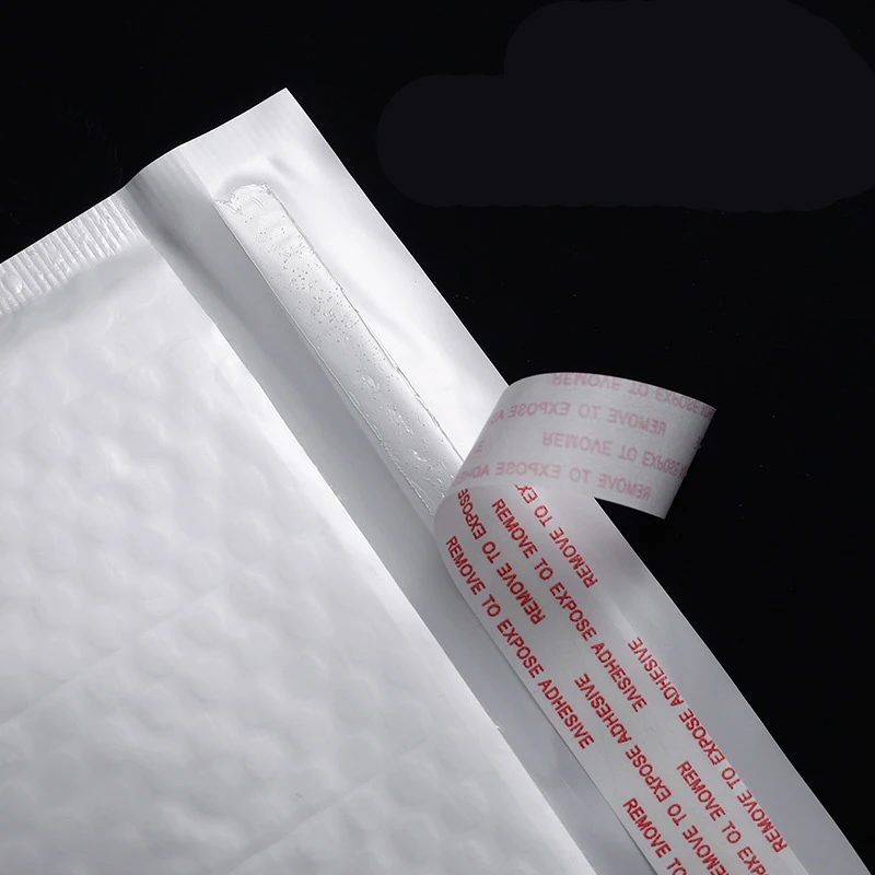 10 Chiếc Bong Bóng Túi Xách Bao Thư Trắng Bong Bóng PolyMailer Tự Cói Gửi Thư Túi Đệm Bao Thư Cho Tạp Chí Lót Mailer