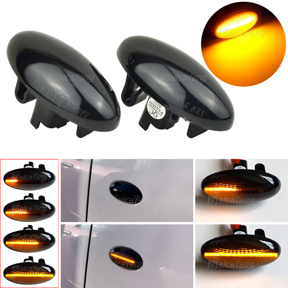 2x Đèn Led Năng Động Nhan Bên Bút Ánh Sáng Đèn Xe Đạp Peugeot 1007 107 206 207 307 407 607 Đối Tác Chuyên Gia