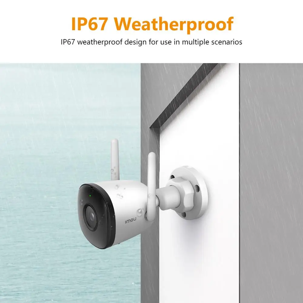 IMOU-cámara Wi-Fi Bullet 2C de 4MP y 2MP, visión nocturna al aire libre, IP67, grabación de Audio resistente a la intemperie, IPC-F22P de detección humana por Ia