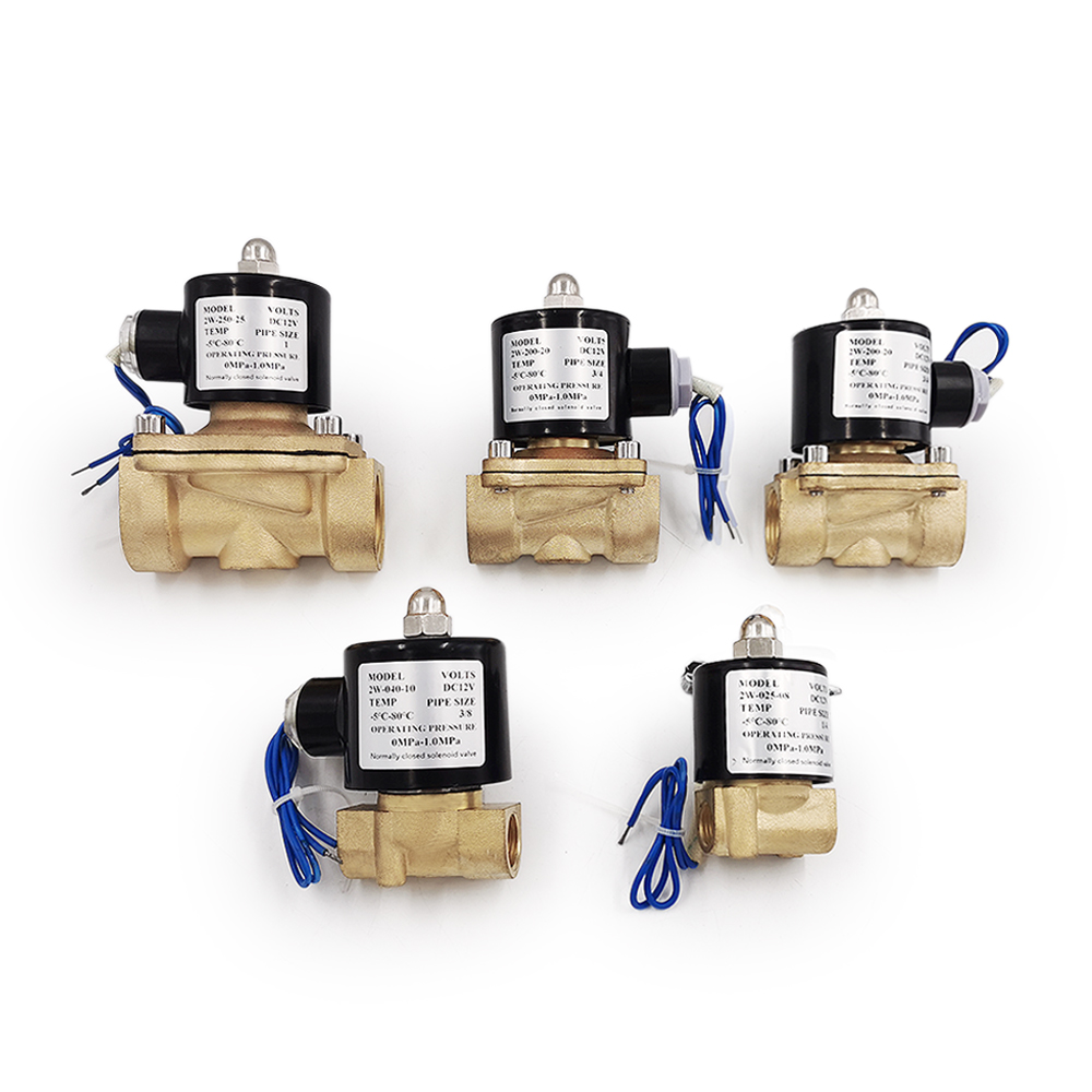 1/2 "3/4" 1" 電気ソレノイドバルブ DN15 DN20 DN25 N/C 空気圧バルブ水油空気 220V AC