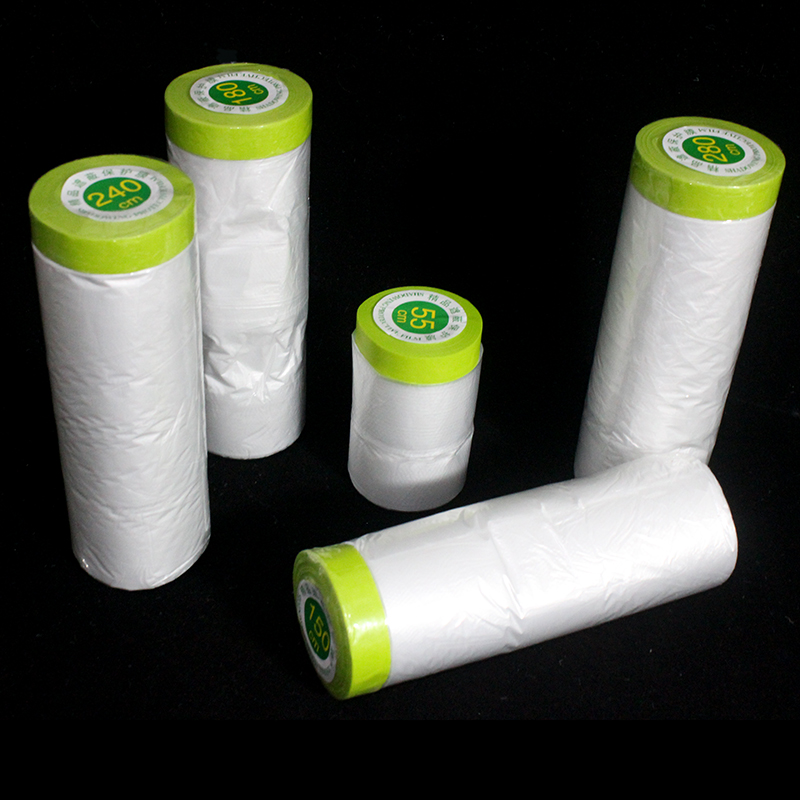 ภาพวาดสีน้ำมัน Masking Film TAPE เฟอร์นิเจอร์รถ Renovation ป้องกันฝาครอบฟิล์มพลาสติก Barrier Paint BLOCK แผ่น