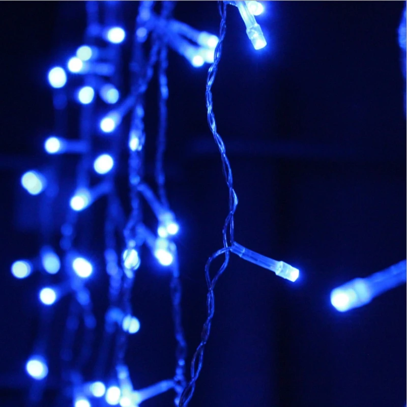 5M กันน้ํากลางแจ้งคริสต์มาส Light Droop 0.4-0.6m LED Curtain Icicle String ไฟ Garden Mall ชายคาไฟตกแต่ง