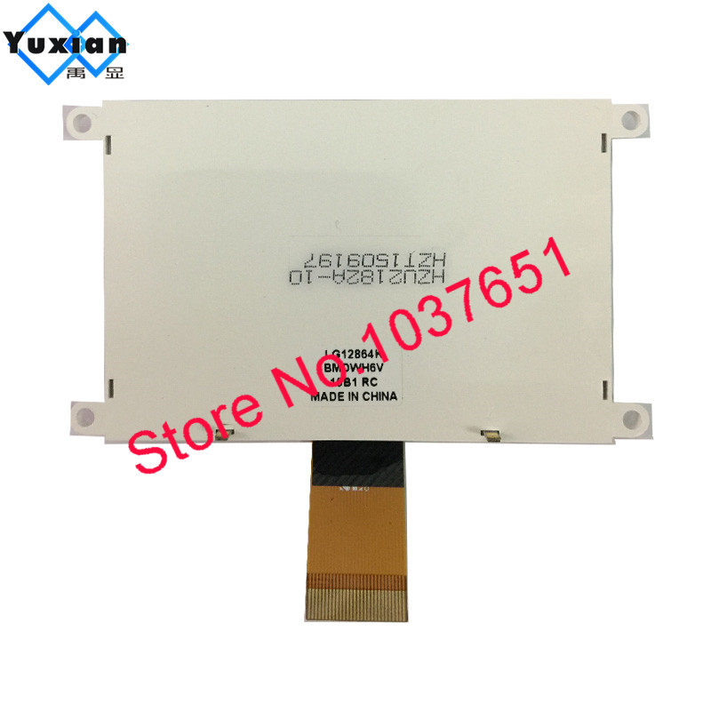 128x64 ekran moduł wyświetlacza Lcd COG 3.3V ST7565P COG LED szeregowy SPI ST7567 ST7565R dobrej jakości LG12864K niebieski lub biały