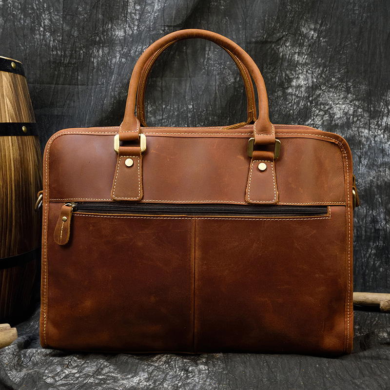 Luufan Echt leder Laptop Aktentasche für Männer Laptop Arbeit Tasche Büro Mann Portfolio Business Handtasche männlich Computer Tasche