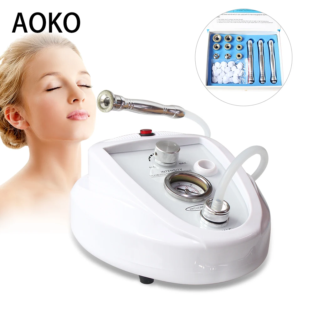 AOKO Mới Mini Di Động Kim Cương Dermabrasion Siêu Vi Điểm Máy Da Exfoliato Chống Nhăn Thiết Bị Mụn Đầu Đen Tẩy Trang