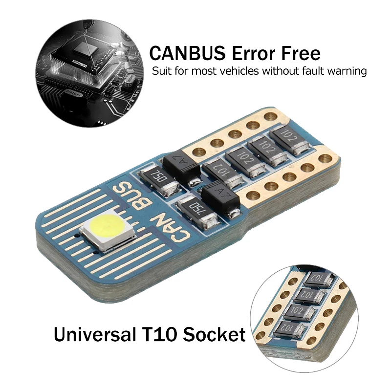 1x Xe Ô Tô Bóng Đèn LED T10 W5W Nội Thất LED Xi Nhan Canbus Không Sai Số 12V 6500K 3030 SMD Tự Động cửa Nêm Bên Giải Phóng Mặt Bằng Đèn 194 5W5