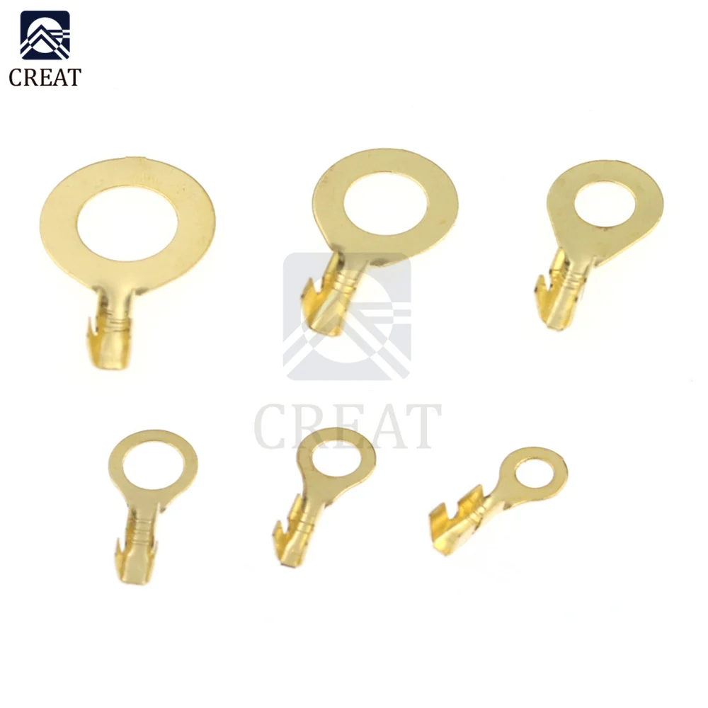 150PCS Ring Lugs Ring Augen Kupfer Crimp Terminals Kabel Lug Draht Anschluss Nicht isolierte Diy Sortiment Kit M3/M4/M5/M6/M8/M10