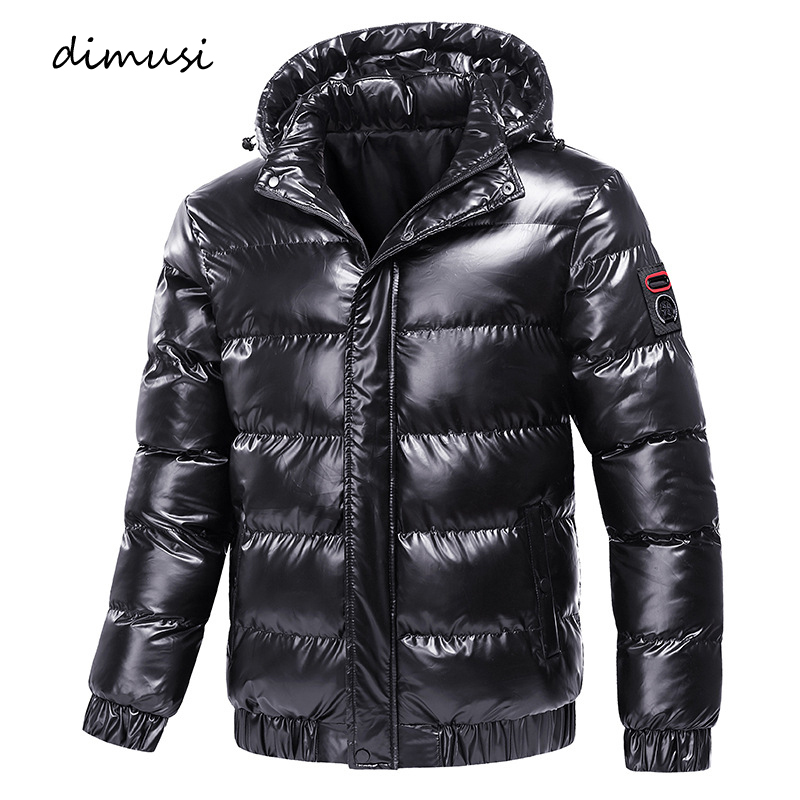 DIMUSI Winter herren Jacken Mode Männer Baumwolle Warme Parkas Unten Hoodies Mäntel Casual Outdwear Thermische Jacken Herren Kleidung