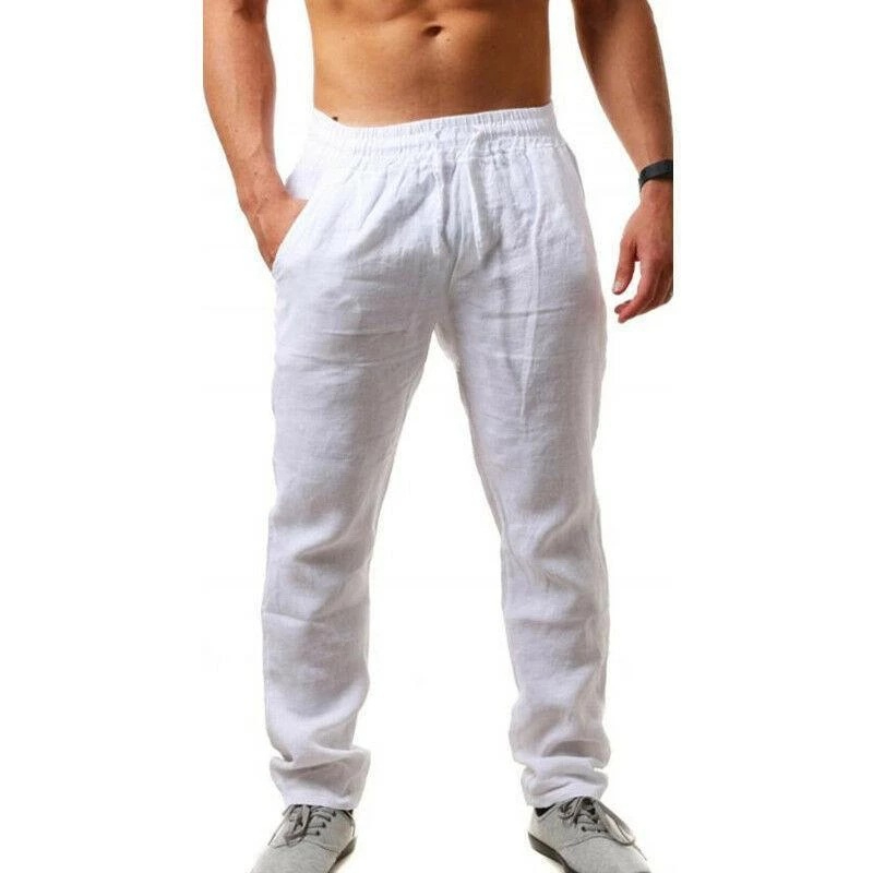 Sommer Männer Sport Gym Hosen Soild Baumwolle Leinen Hosen Atmungsaktive Casual Training Hosen Jogger Hip Pop Jogginghose Streetwear