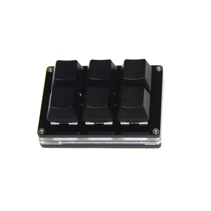 6 Tombol Makro Keyboard Mini untuk Games OSU Keyboard Mikro/Tipe C Hitam Putih Pemrograman Diprogram Keyboard Saklar Biru Merah