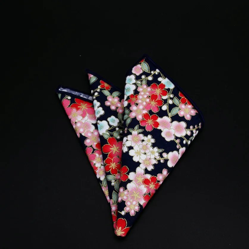 Pañuelo de algodón con estampado de pájaros, flores, estrellas, hojas, 24x24cm, toalla informal, novedad de 2020