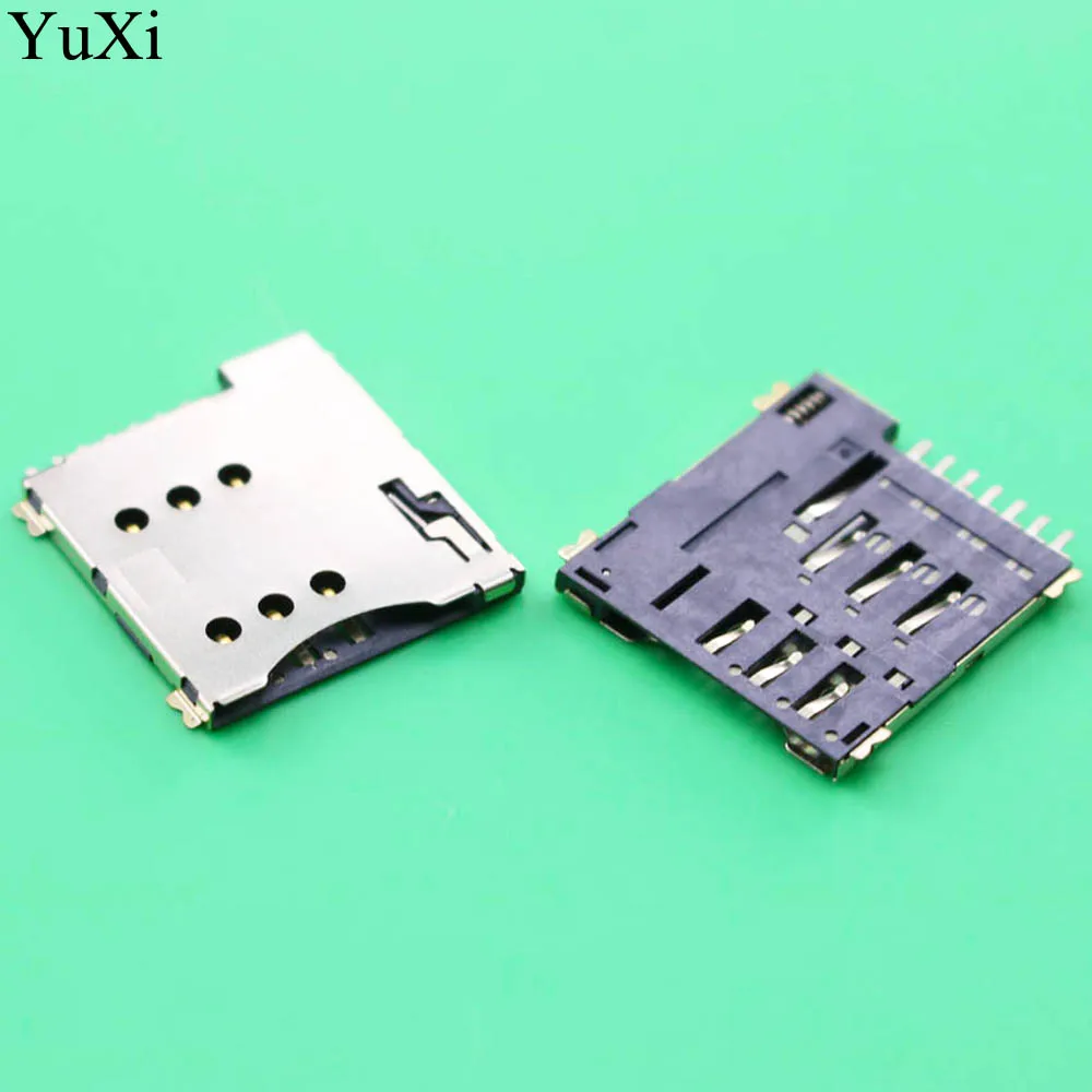 Ngọc Khê Thực Chất Lượng Cao 7pin Đẩy Thẻ Micro Sim Ổ Cắm Giá Đỡ Khe Cắm Thay Thế Cổng Kết Nối