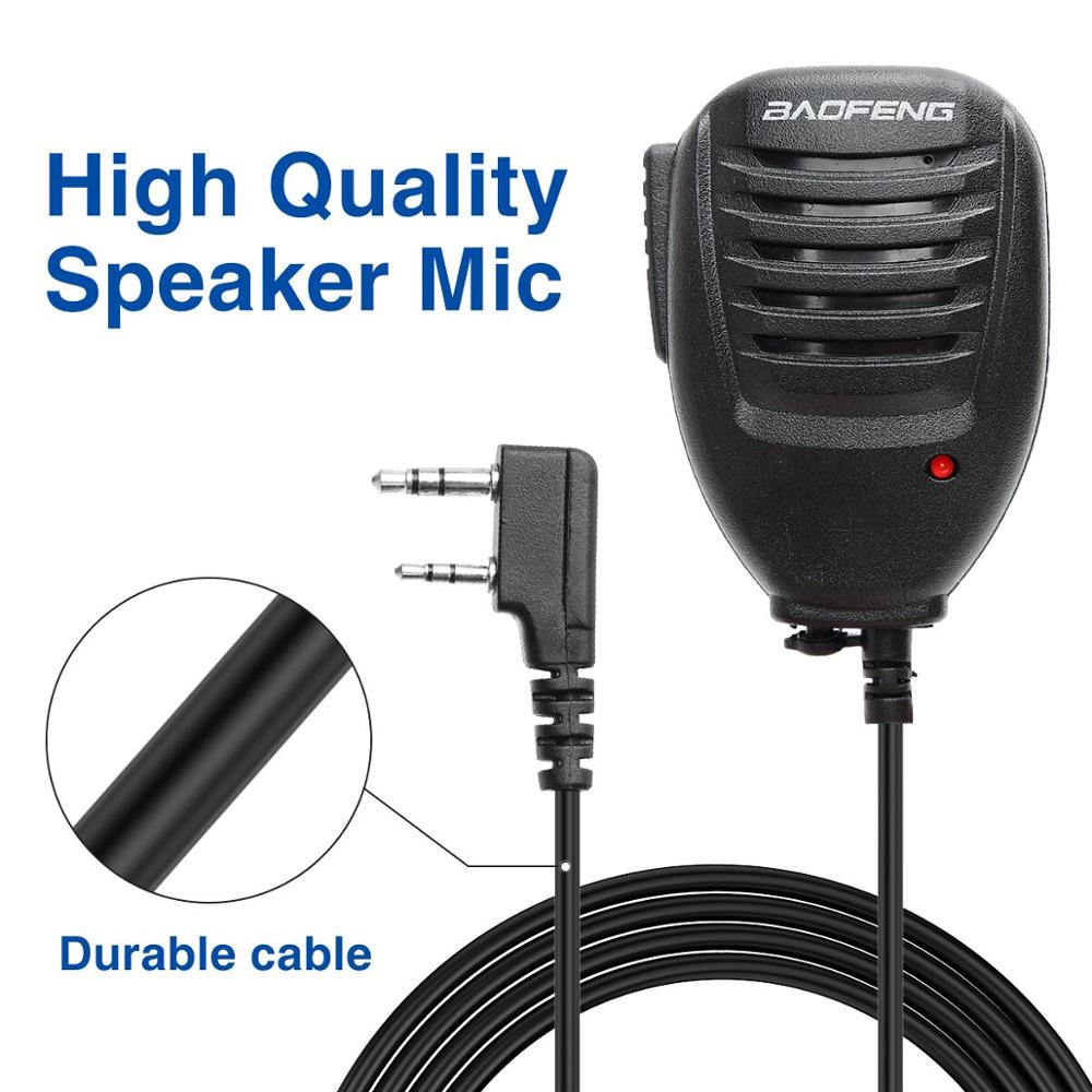 Baofeng Walkie Talkie UV-5R Microfoon Luidspreker Microfoon 2 Pin Handheld Voor Baofeng BF-888S UV-21 Pro Quansheng Uv K5 K6 Accessoires