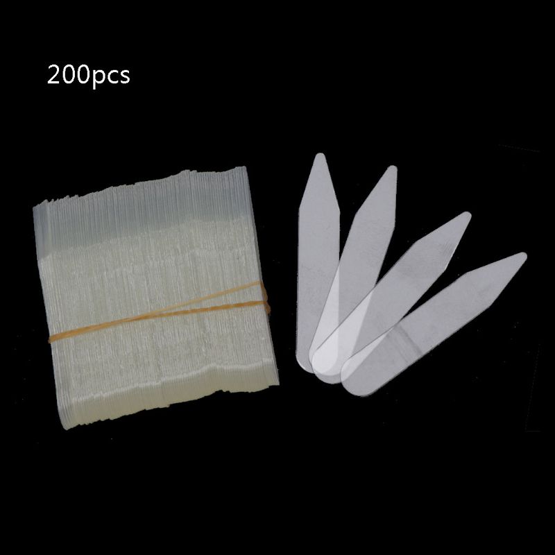 200個のプラスチック製カラーステー強化ステイボーンシャツメンズクリアカラーステー