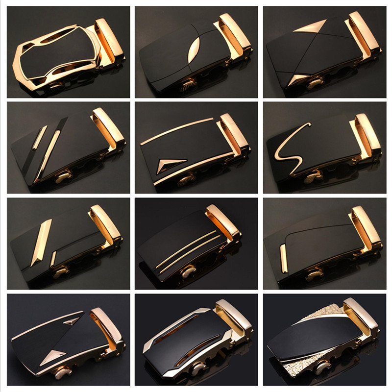 ファッションメンズビジネス合金自動バックルユニークな男性プラークベルトバックル 3.5 センチメートルラチェット男性アパレルアクセサリーベルト gh2