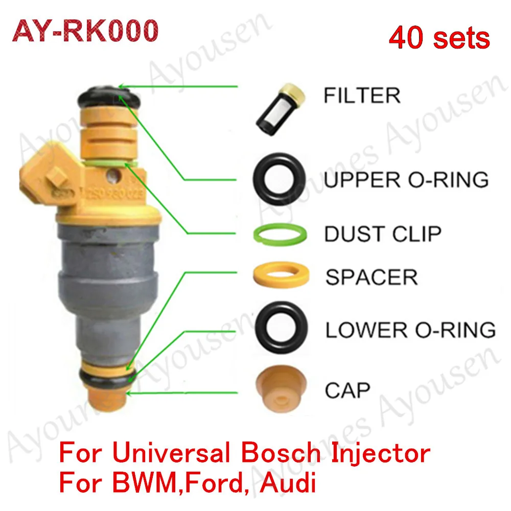 Miễn Phí Vận Chuyển Bộ 40 Kim Phun Nhiên Liệu Phục Vụ Bộ Dụng Cụ Dùng Cho Bộ-SCH Đa Năng Loại Cho 0280150943 0280150556 Bộ Dụng Cụ Sửa Chữa